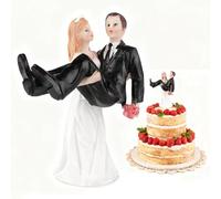 Wedding Couple Figurine,Wedding Cake Topper Romantic,Cake Decoration Ornament For Anniversary, Decoration Home Decor Car Ornaments(8.5 x 5.5 x 12.6 cm)