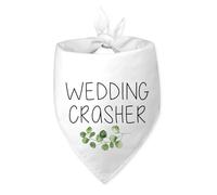 Wedding Crasher Dog Bandana White Dog Bandana Engagement Gift Funny Dog Bandana Wedding Photo Prop Pet Scarf Accessories for Pet Dog Lovers Gifts