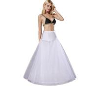 Wedding Crinoline Petticoat Elastic A-Line 1 Hoop Half Slips Skirt Lace Underskirt Shaping Shaping for Swing skirts, Vintage dress, Cocktail costume, Bridesmaid dress, Dancing Party(white,12)