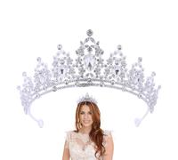 Wedding Crown, Women Queen Crowns, Rhinestone Wedding Crowns And Tiaras | European And Bride Crown Headdress Birthday Cross-border Wedding Headband JewelrWomen, Costume Party Hair Accessories