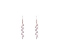 Wedding Dangle Earrings, Marquise Cubic Zirconia Crystal Chandelier Earrings for Brides, Bridesmaid, Women and Girl Prom, Rose Gold Leaf Long Drop Earrings, metal, Gemstone, Cubic Zirconia