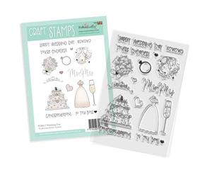 Wedding Day Clear Craft Stamps for Weddings, engagements, Anniversaries and Romantic Occasions - Card Making, Craft, Scrapbooking A6/4x6 Quality photopolymer