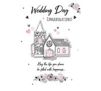 Wedding Day Congratulations! Embellished Wedding Greeting Card Just to Say Cards JT245