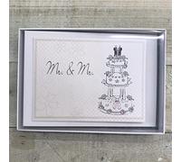 Wedding Day. Tiny Photo Album. MR & MR Cake Design. Hand Finished by WHITE COTTON CARDS (CMR1T)