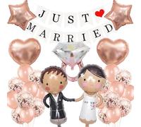 Wedding Decoration Rose Gold Wedding Decoration Wedding Decoration Foil Balloon Wedding Decoration Set Wedding Balloon Newly Married Groom Decoration Pal