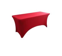 Wedding Decoration Table Covers Colour TableCloth Elastic Banquet Long Table Rectangle Hotel Birthday Party Meeting Room,Dark Red,4FT 122x60x76cm size