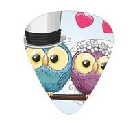 Wedding Decorations Funny Owls,12 Pcs Guitar Pick,3 Different Thickness Plectrums for Acoustic Guitar Bass Ukulele (0.46mm 0.96mm 0.71mm)