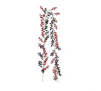 Wedding DIY Fake Berry Artificial Fruits, Artificial Red Holly Berries Christmas Wreath Decorations, 60 Christmas Berry Vines(Red+Black)