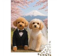 Wedding Dogs Japan Jigsaw Puzzles for Adults Interesting Puzzles 1000 Jigsaws Educational Games Home Decoration Gifts 38x26cm/1000pcs