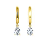 Wedding Earrings for Women 925 Sterling Silver Pendant with 1ct Teardrop Moissanite Dangle Earrings