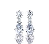 Wedding Engagement Drop Earrings For Women Diamond Zircon 925 Jewelry Dangle Earrings