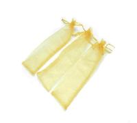 Wedding favour bags,Organza Gift Small Jewelry Pouches Wedding Drawstring Bag, Silk Pouch for Hand Fans(Purple)(Yellow)