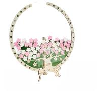 Wedding Fingerprint Tree Sign-in Table Cherry Blossom Tree Wedding Creative Signature Book Message Box Fingerprint Frame(Without Wooden Box)