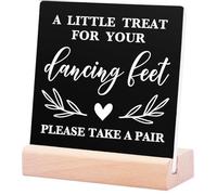 Wedding Flip Flop Sign Black Wooden Plaque Engagement Wedding Party Desk Decor, Wedding Accessories Wedding Decorations For Reception Wedding Day Wooden Plaqueplaque For Centerpiece Tiered Tray Table