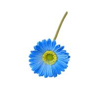Wedding Flower Decorations Artificial Gerbera Flowers Jamesonii with Stem Realistic Fake Silk for Home Office Table Centerpiece Faux Branch Floral Blue