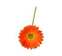 Wedding Flower Decorations Artificial Gerbera Flowers Jamesonii with Stem Realistic Fake Silk for Home Office Table Centerpiece Faux Branch Floral Orange