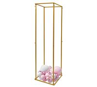 Wedding Flower Stand Wedding Decoration, Gold Flower Stand Metal Floor Stand for Weddings, Party, Home Decor, Living Room, Cafes, Bars, Hotels, 50x50x180cm