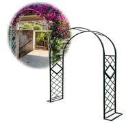 Wedding Garden Arch for Climbing Plants - Black Arbor Trellis for Indoor/Outdoor Decor, Patio Vines & Bridal Party Decoration (4.6x7.5 FT)
