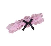 Wedding Garter Wedding Garter Multicolor Lace Princess Windlass Leg Loop Bow Elastic Accessories Collar Set Bridal for Women(Pink)