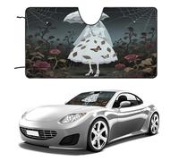 Wedding Ghost Bride Car Windshield Sun Shade - Reflector Sunshade Offers Ultimate Protection for Car Interior, Cool Reflective Sun Blocker Fits Small Sedans, Mini SUVs 55"x30"