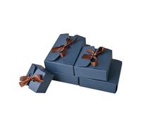 Wedding Gift Box 10Pcs Collapsible Wedding Party Favor One Piece Packaging Paper Box Valentine's Day Surprise(Blue,8x8x5cm)