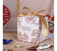 Wedding Gift Box Candy Chocolate Snack Pack Birthday Red And Green And Champagne Wedding Party Gift Boxs 50 Pcs