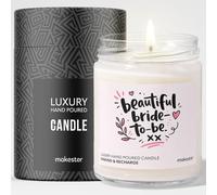 Wedding Gift for A Bride - Luxury Soy Wax Candle - Vanilla, Jasmine, Sugared Almond - Makester