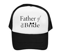 Wedding Gift for Dad, Father of The Bride, Wedding Party Gifts, Adjustable Mesh Cap, Baseball Cap, Hat. (Polyester, Black)