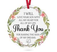 Wedding Gift for Mother of the Groom from Bride Christmas Ornament Gift Mother in Law Gifts from Daughter in Law Ceramic Ornament Keepsake Bridal Shower Gifts Birthday Thank You Presents for New Mom