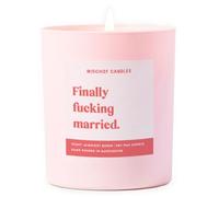 Wedding Gift Funny Wedding Gift Pink Candle Finally Fucking Married - Scent: Midnight Queen