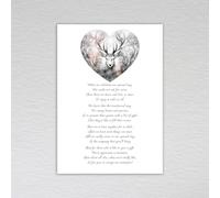 Wedding Gift Money Poem Cards - Scotland Highlands Stag Theme: Scottish Wedding Money Request Poem (Pack of 50 without Envelopes)