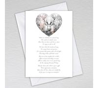 Wedding Gift Money Poem Cards - Scotland Highlands Stag Theme: Scottish Wedding Money Request Poem (Pack of 20 with Envelopes)