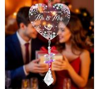 Wedding Gifts, 2026 Mr And Mrs Crystal Suncatcher, Engagement Gifts For Couples, Wedding Present, For Bride And Groom, Newly Engaged Wife And Husband