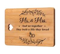 Wedding Gifts, Bamboo Cutting Board, Engagement Gifts, Romantic Gifts for Wife Husband Girlfriends Boyfriends, Mr and Mrs Marriage Gifts, Wedding Gifts for Bride and Groom