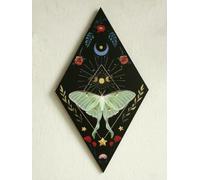 Wedding gifts Butterfly Rhomboid Wooden Wall Decor Moon Star Colored Drawing Wall Art Home Decoration Home Decoration