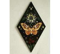 Wedding gifts Butterfly Rhomboid Wooden Wall Decor Moon Star Colored Drawing Wall Art Home Decoration Home Decoration