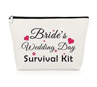 Wedding Gifts for Bride Makeup Bag Brides Gift for Wedding Day Bridal Shower Engagement Present for Brides Best Friend Sister Bachelorette Party Cosmetic Bag Bridal Emergency Kit Travel Pouch