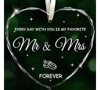 Wedding Gifts For Couple Forever, Mr And Mrs Just Married For His Her, Bridal Shower Decorations Couple Wedding Keepsake Everyday With You Is My Favorite, Anniversary Ornament