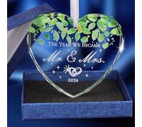 Wedding Gifts For Couples 2026, Acryl Mr And Mrs Gifts, THE YEAR WE BECAME Mr & Mrs Wedding Decorations, Just Married Decor Gifts for Bride And Groom, Ideas Newly Wed Gifts for Newlyweds (01 White)