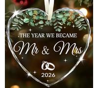Wedding Gifts for Couples 2026, Mr and Mrs Gift Bridal Shower Gifts His and Hers Wedding Gift Just Married Decorations for Bride, Newlywed Couple Just Married Ornaments