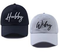 Wedding Gifts for Men Women, Couple Gifts Baseball Cap, Hubby Wifey Hats, Anniversary Engaged Christmas Birthday Gifts for New Wife Husband Mr Mrs Black White