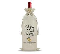 Wedding Gifts for Mr Mrs Wine Bag Mr Mrs Marriage Gift Married Gifts for Couples Wedding Gift for Bride Groom Married Anniversary Present Bottle Wine Bag Christmas Honeymoon Present for Couples