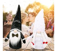 Wedding Gnomes Decor, Bride and Groom Gnome Couple Dolls, Valentine's Day Engagement Doll, Wedding Gnome Faceless Doll Gift Wedding Decorations Tiered Tray Ornaments,Anniversary Presents