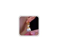 Wedding Gold Round White Pearl Dangle Earrings Cute Purple Bead Red Drop Simple Earring Huggie Hoop Dainty Cz Minimalist Delicate Trendy Jewelry for Women