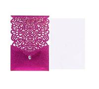 Wedding Greeting Card 25/50Pcs Glitter Paper Wedding Invitations Card Lace Birthday Mariage Party Decoration(Color 12,50pcs)