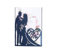 Wedding Greeting Card 25 Pcs Wedding Invitations Personalized Print Bride Groom Engagement Invite Card(Color2,Outside cover only)