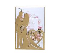 Wedding Greeting Card 25 Pcs Wedding Invitations Personalized Print Bride Groom Engagement Invite Card(Color3,Outside cover only)