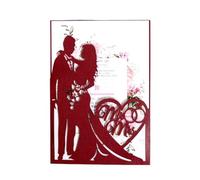 Wedding Greeting Card 25 Pcs Wedding Invitations Personalized Print Bride Groom Engagement Invite Card(Color1,Outside cover only)