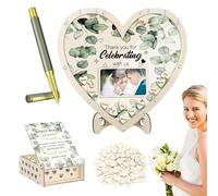 Wedding Guest Book Alternative | Bridal Signs For Reception,Reusable Heart Shaped Table Centerpiece For Indoor And Outdoor Ceremonies Bridal Celebration