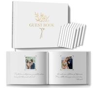 Wedding Guest Book for Your Wedding Reception - Elegant Guestbook with Table Sign to Sign in and Add Polaroid Photos -Baby Shower Guest Book for The Special Day,Cream